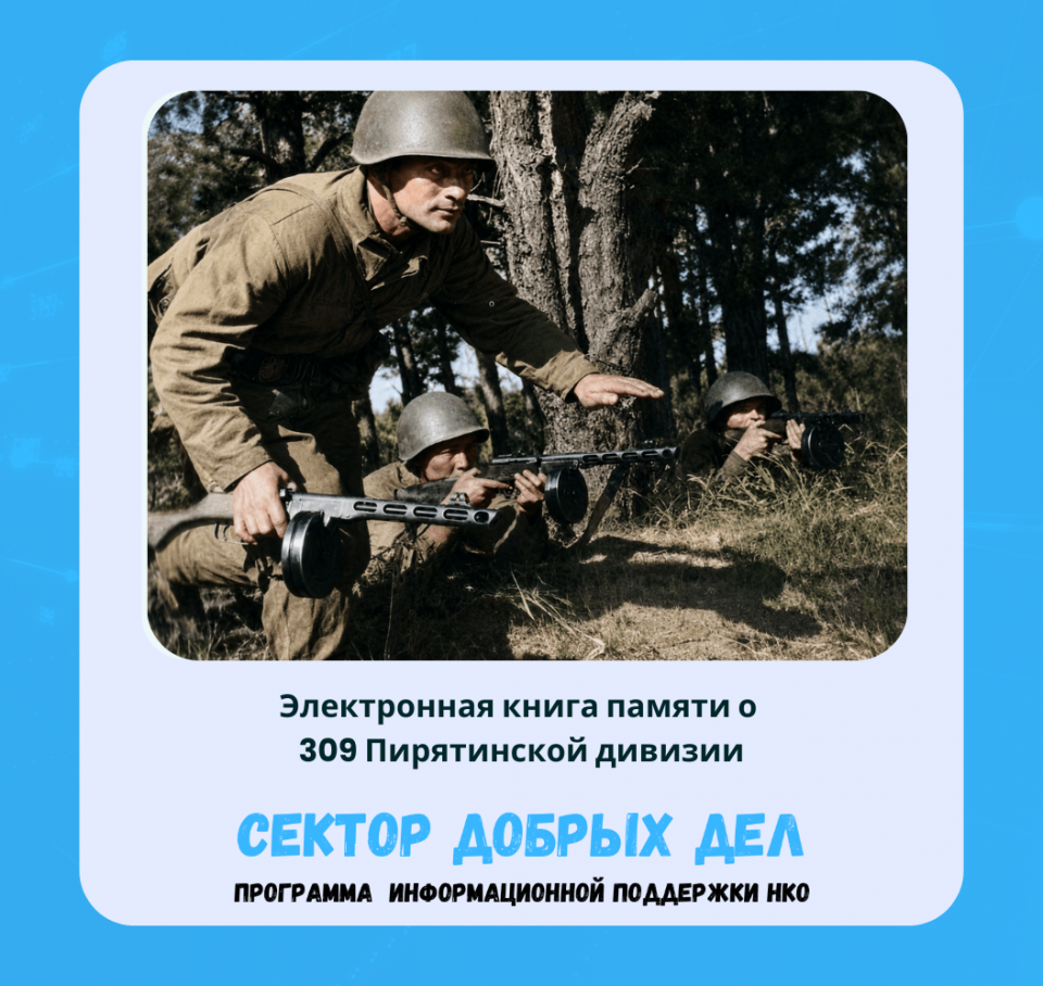 Электронная книга памяти о 309 Пирятинской дивизии