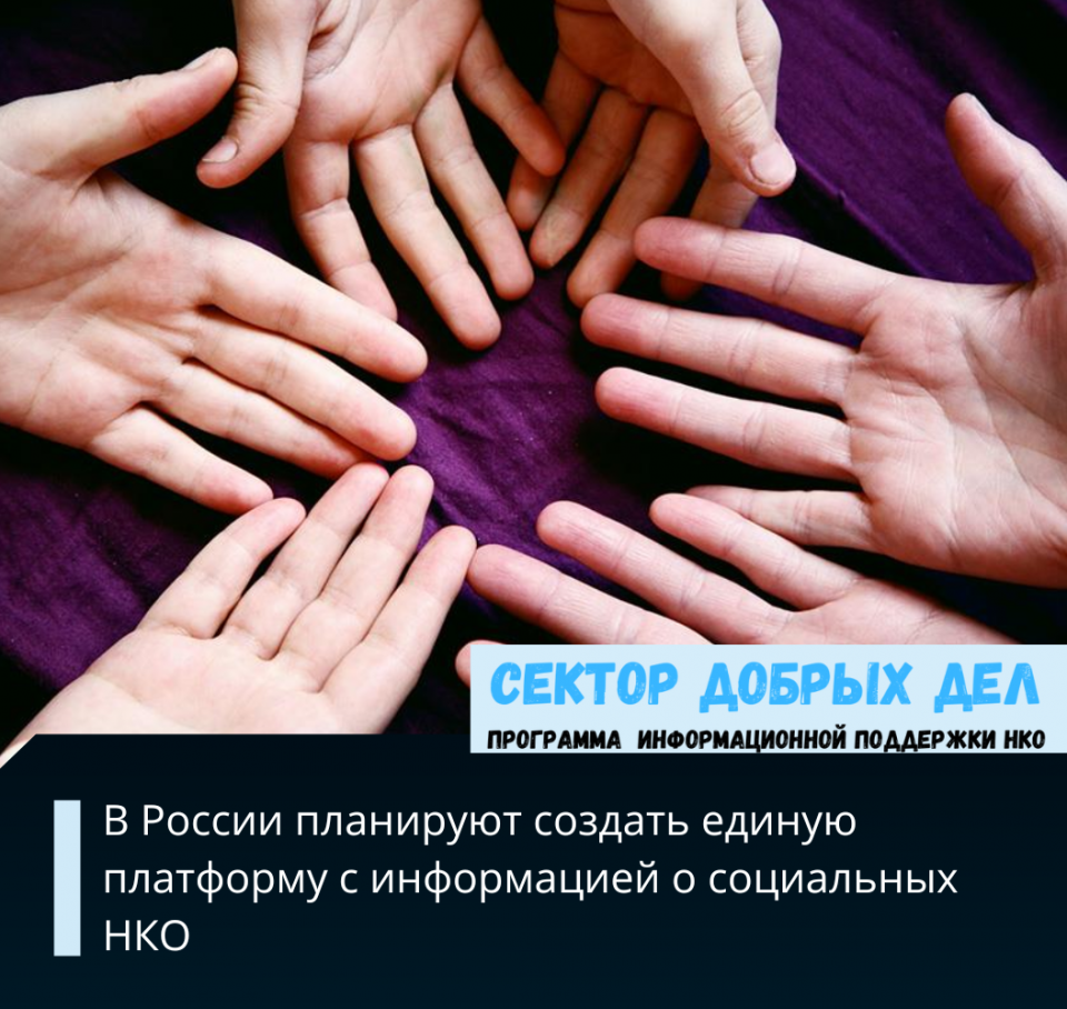 В России планируют создать единую платформу с информацией о социальных НКО